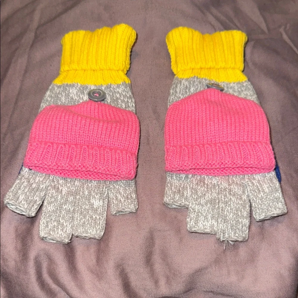 🖤HANNA ANDERSSON 2013 CONVERTIBLE COLORBLOCK MITTENS SIZE M🖤